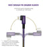 Smart Coiled USB A to Lightning Cable, 2ft to 8FT Extra-Short Ekstra-Long iPhone Charger Cable (Cosmos Purple)