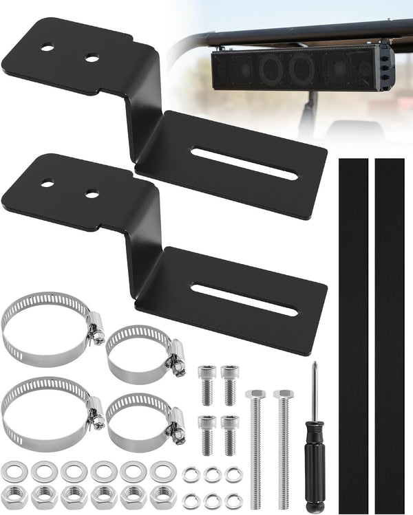 HKJWUN Z-Type Flat Bracket Soundbar Mounting Kit Fits for Ehaho MT4100 MT4200, Stainless