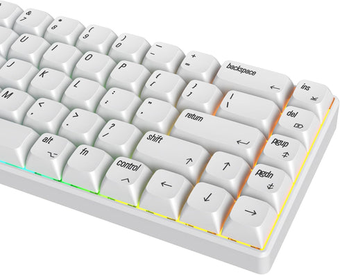 Guffercty kred 128 Keys Minimalist White Keycaps, XDA Profile Dye-sub PBT Keyboard Caps for 60% 65% 75% 96% Mechanical