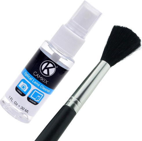 Camkix Camera Lens Cleaning Kit - Air Blower, 2in1 Lens Cleaning Pen, Cleaning Brush, Spray Bottle with Cleaning
