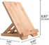Bamboo Tablet Stand Holder, Adjustable Folding Wood iPad Stand with Chargeable Hole for Desk iPad Cooking Stand