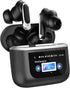 Wireless Earbuds with LCD Touch Screen, Bluetooth 5.3, Noise Cancelling, 32H Playback, IP4 Waterproof, 1.47" Screen