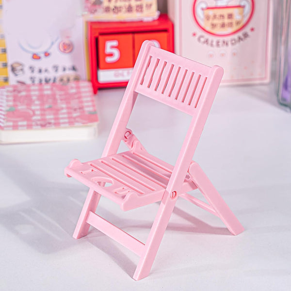 GREYWAWA Foldable Chair Shape Phone Holder for Desk Portable Travel Holder Office Desk Accessories Folding Chair
