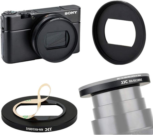 JJC Dedicated Metal Filter Adapter Lens Adapter for Sony ZV-1 II RX100 VII VI RX100M7 RX100M6 for Canon G5X Mark II Installing 52mm UV CPL ND Filter,Includes 52mm Snap-On Lens Cap & Cap Keeper String