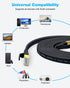 DDMALL CAT 8 Ethernet Cable 15ft, High Speed 40Gbps, Heavy Duty Shielded Flat Gigabit Patch Cord for PS5, PC
