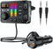 LENCENT Bluetooth 5.3 Car FM Transmitter, Dual Mics for Hands-Free Call, Hi-Fi Treble & Bass Music Player, PD20W QC18W