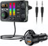 LENCENT Bluetooth 5.3 Car FM Transmitter, Dual Mics for Hands-Free Call, Hi-Fi Treble & Bass Music Player, PD20W QC18W