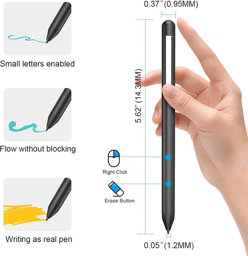 Stylus Pen for Microsoft Surface Pro 9/8/X/7+/7/6/5/4/3, Compatible with Surface Go 3/2/1, Laptop/Studio/Book 4/3/2/1,