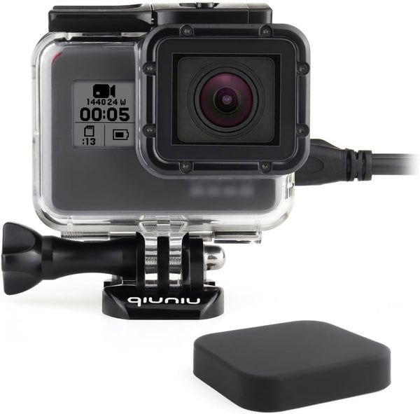 Side Open Skeleton Housing Case for GoPro Hero 5/6/7 Black Action Camera, Protective Lens Removal Not Needed