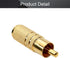 Fielect RCA Male to 3.5mm Female Connector, Stereo Audio Video Adapter Coupler Converters, Zinc Alloy 1Pcs