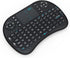 Rii i8 Mini Wireless Keyboard with Touchpad & QWERTY, 2.4G Portable Keyboard with USB Receiver for Laptop/PC/TV, Black