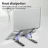 Laptop Stand for Desk, Adjustable Riser ABS+Silicone Foldable Portable Holder, Ventilated Cooling for 10-15.6” Laptops,