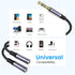 MOSWAG 3.5mm Stereo Headphone Splitter: Dual 3.5mm Female Jack, Audio Y Splitter for iPhone, Samsung, iPad, Laptop.
