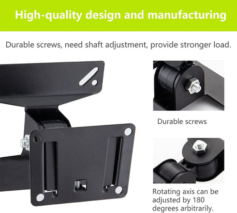 Tengsun 14-27 Inch Screens,75 100 40lb (14''-24'') Wall Mount TV Monitor Bracket with Tilts and Extends for Most LED