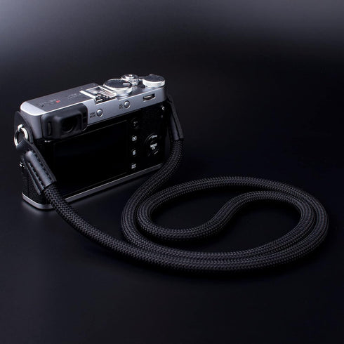 Climbing Rope Camera Strap for Round Hole Interface DSLR SLR Mirrorless Camera, 100cm Black