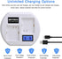 Batmax Rapid LCD USB Dual Battery Charging Station for Arlo Pro, Pro 2 & Arlo Go Security Camera Batteries