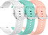 Silicone Watch Band for RUIMEN Smart Watch D1, Replacement Band Compatible with RUIMEN D1 (Pink, Teal, White)