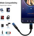 USB Type C to 3.5mm Audio Adapter for Motorola Edge+, iPhone 16, Google Pixel, Nylon Cable to Aux Jack Dongle