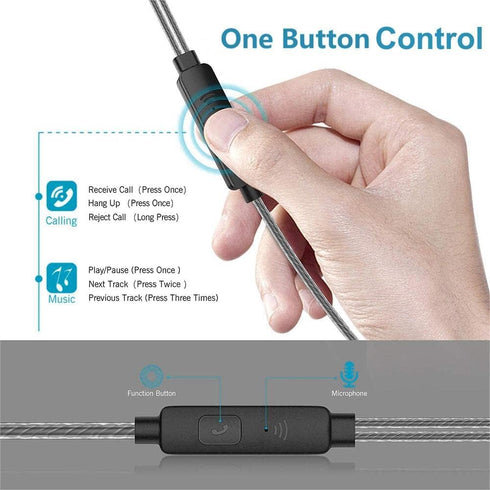 Earbuds Earphones with Microphone, 5 Pack Wired Heavy Bass Headphones, Noise Isolating for iPad, Desktop, 3.5mm