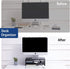 FITUEYES 2 Tier Monitor Stand - Black Wood Desktop Riser with 16.7 Inch Shelf for Laptop, Desk Organization, DT204201WB