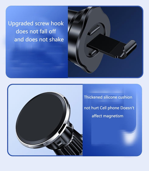 QUEMISS Car Holder Mount for Metal Hook Car Mount Strong Suction Vent Cell Mount for Your Car Mount Compatible with All