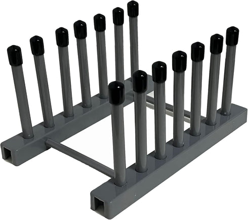 Pmsanzay Vinyl Record Storage Holder Stand, Cleaning Device Drying Rack for 12" and 7" Records, Grey