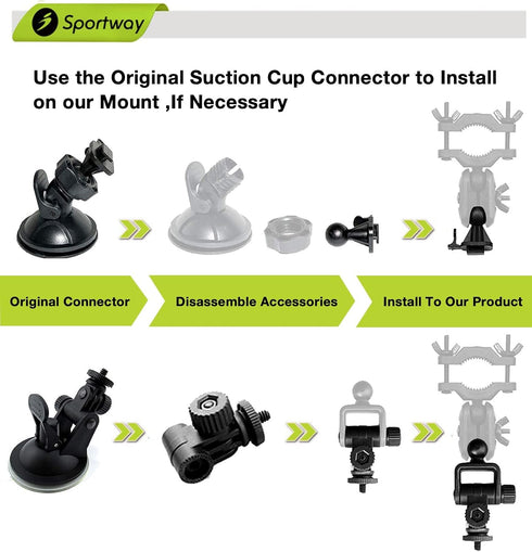 S70 Dash Cam Mount, Mirror Dash Camera Holder with 6pcs Joints for Rove APEMAN CHORTAU Roav Nexar and More