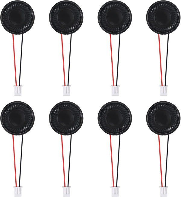 8Pcs 8 Ohm 2W Round 28mm Loud Speakers for Small Loudspeaker Audio MP3 MP4 Player