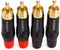 MOBOREST RCA Male Plug Adapter - Audio Phono Gold Plated Solder 24K Gold Speaker Plugs RCA Jack Cable Connector Adapter