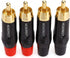 MOBOREST RCA Male Plug Adapter - Audio Phono Gold Plated Solder 24K Gold Speaker Plugs RCA Jack Cable Connector Adapter