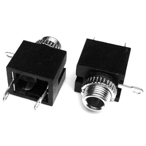 CESS Black 3.5mm Mono TS Socket, Soldering Type, Panel Chassis Mount, 2