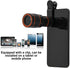 Cell Phone Camera Lens, Professional 12X Telephoto Lens, Telescopic Focusing Universal Phone Camera Lens for Mobile