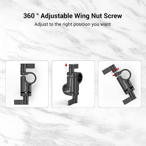 90-Degree 15mm 2069 SMALLRIG Rod Clamp for DIY Camera Camcorder Video Rigs Shoulder Mounting Accessory