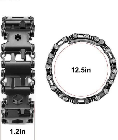 29 1 1&2, in Multitools Stainless Steel Tool Wearable Bracelet for Men Compatible for Apple Watch Ultra Survival