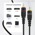 TNP Products 50 2 TNP RCA Cable ft - Gold Plated RCA Male to Male HiFi Stereo Cable - Red White Audio Cord Dual