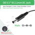 Security-01 2-Pack 5V 4A 5.5mm 2.1mm,UL AC to DC Power Supply Adapter, Plug x Listed
