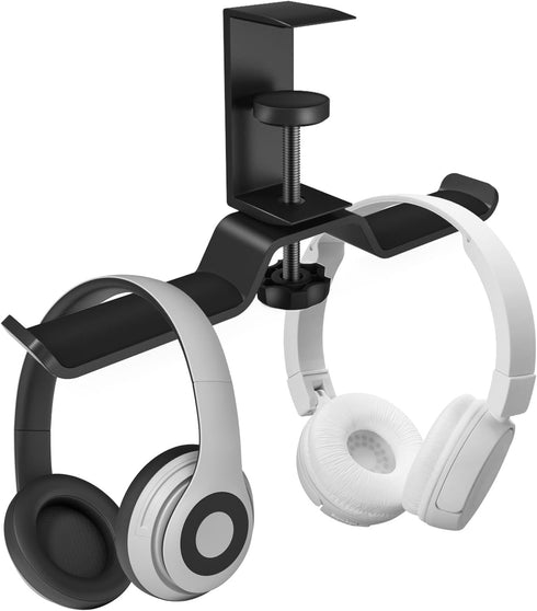 aceyoon Headphone Stand, Under Desk Hanger, Dual Headset Holder, Table Hook for Bag/Backpack/Gaming Headphone, 360