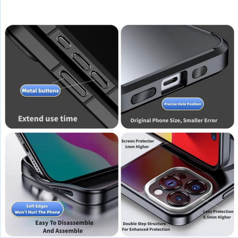 NFC Smart Ink Screen Phone Case for iPhone 15 PRO - Gray Protective Cover