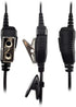 1-Wire FBI Security Acoustic Clear Tube Earpiece Headset with PTT Mic for Motorola Two-Way Radios PMLN7157A, SL300,