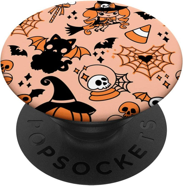 Vintage Witchy Magical Spiritual Kawaii Goth Skull PopSockets PopGrip: Swappable Grip for Phones & Tablets