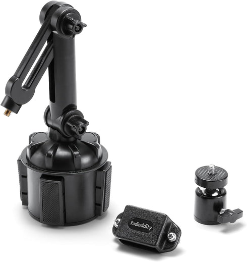 Radioddity RH1 Cup Holder Radio Mount, Adjustable Length and Height for Handheld Radio