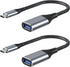 ROTOPATA USB C to USB Adapter, 2 Pack Type C Male to USB