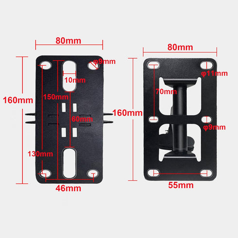 MY-22 Heavy Duty Speaker Wall Mount, Bracket Design for Large Speakers, Holds up to 100lbs, 2 Packs