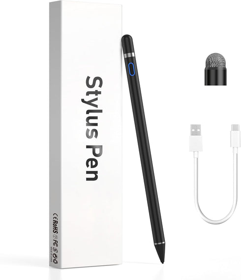 Compatible iOS & Android Touch Screens Active Stylus Pen, Rechargeable Stylus for iPad, Samsung, Cellphone Drawing