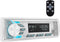 Single Din Marine Stereo Receiver: Bluetooth Boat Radio with Digital LCD Display, AM FM MP3, USB Charging