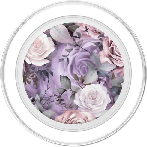 Purple Flower PopSockets PopGrip for MagSafe - Floral Lavender Blossom Rose
