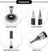 MECCANIXITY 2pcs Ballpoint Pen with Stylus Tip, 2 in 1 Ink Pen Fine Point Disc Stylus for Universal Capacitive Tablets