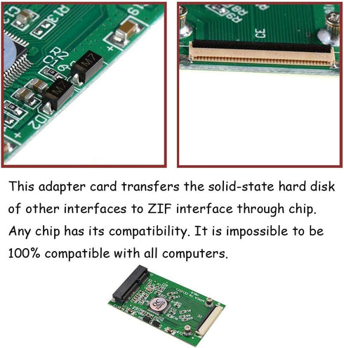 Ximimark 1Pcs Mini PCI-E mSATA to CE ZIF 1.8 inch SSD to 40 pin ZIF CE Cable Adapter Converter