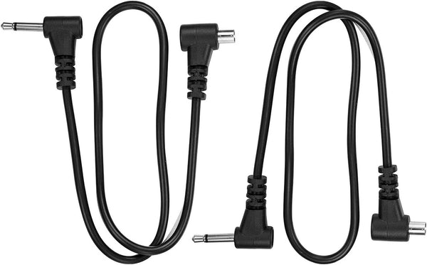 (2 PCS) 2.5mm to Male Flash PC Sync Cable, 12-Inch/30CM 2.5mm Plug to Male Flash Sync Cord for Camera Photography
