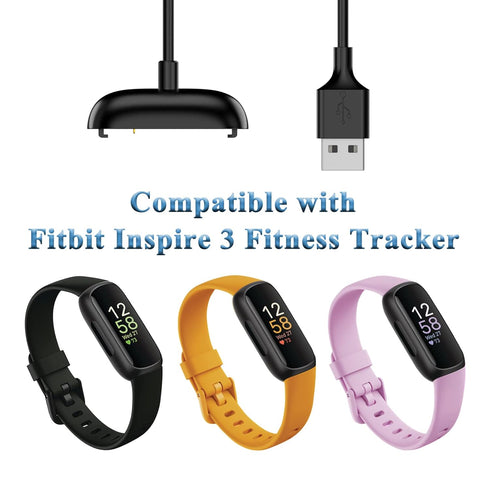 Meliya Charger Cable for Fitbit Inspire 3, Replacement USB Charging Cradle Dock Stand Cable for Inspire 3 Fitness Tracker (3.3 ft)